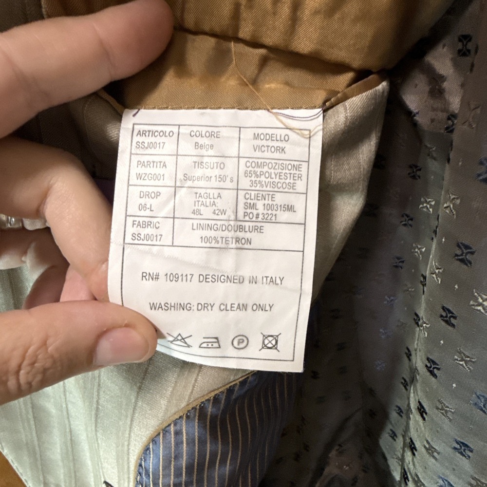 Earvin Magic Johnson Signature Victork Suit Jacket Super 150 48l - Picture 3 of 14